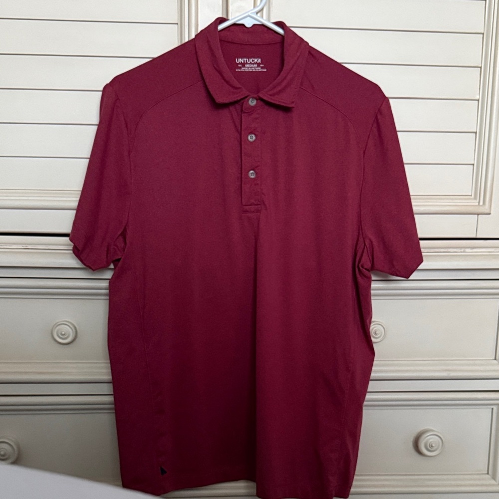 UNTUCKit Men's Heathered Coral Polo Shirt